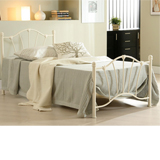 Birlea 90cm Sophia Single Metal Bed Frame in Cream