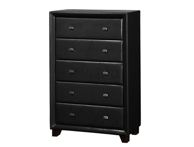 Birlea Brooklyn 5 Drawer Chest Black Small Single