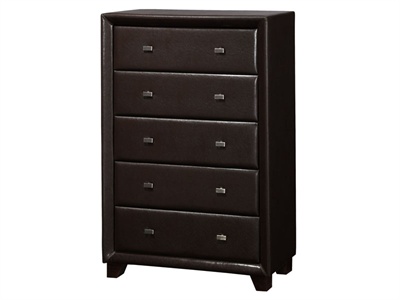 Brooklyn 5 Drawer Chest Brown Small Single
