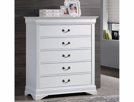 Birlea Chateaux White Chest of Drawers