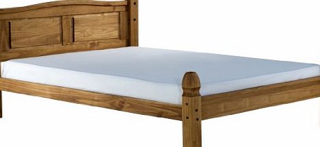 Birlea Corona 5ft Kingsize Low End Bed, Waxed Pine