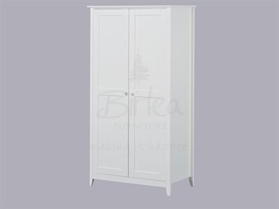 Birlea Cotswold 2 Door Wardrobe White Small Single