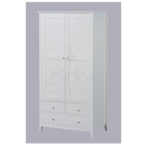 Birlea Cotswold White 2 Door Combi Wardrobe