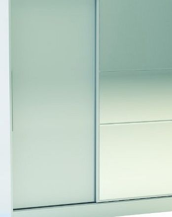 Birlea Lynx 2 Door Sliding Wardrobe with Mirror, White