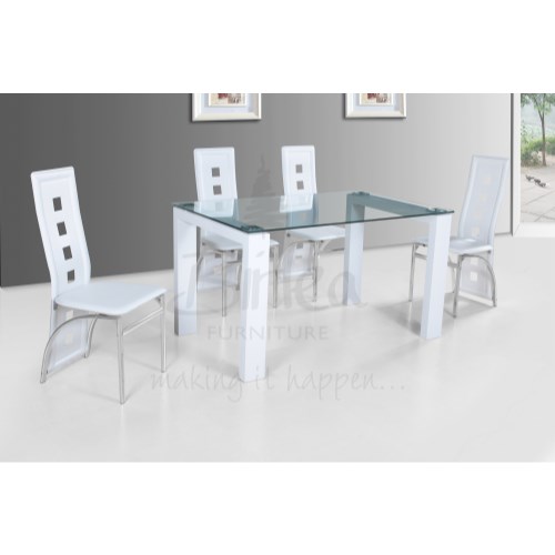 Birlea Furniture Finchley Dining Set in White