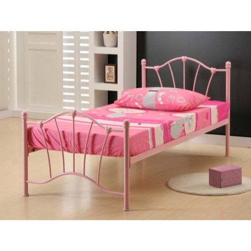 Birlea Furniture Sophia Single Pink Metal Bedstead