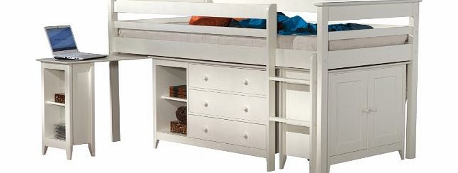 Birlea Furniture Midi Sleep Station Ivory Finish, Pine(Multi-box)