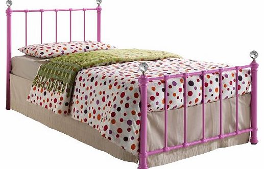 Jessica 3 ft Single Bed, Pink