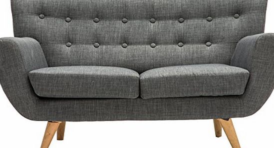 Birlea Loft 2-Seater Sofa, Fabric, Grey Snuggler