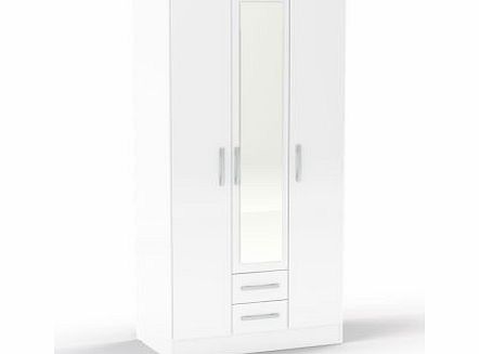 Birlea Lynx 3 Door 2 Drw/Mirror White