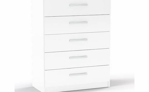Birlea Lynx 5 Drawer Chest White