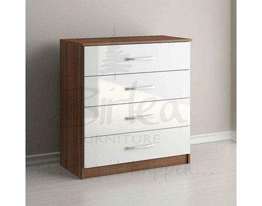 Birlea Lynx Walnut and White Chest of Drawers