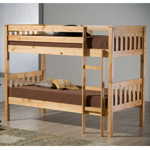 Seattle 3FT Single Bunk Bed - Pine