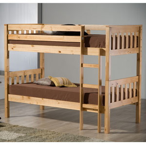 Seattle 3FT Single Bunk Bed - Pine
