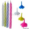 Birthday Cake Candles and Holders Pack of 4