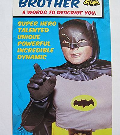 Birthday Cards Family BRILLIANT COLOURFUL BATMAN amp; ROBIN BROTHER 6 WORDS DESCRIBE YOU BIRTHDAY GREETING CARD