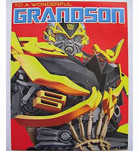 Birthday Cards Family FANTASTIC COLOURFUL TRANSFORMERS TO A WONDERFUL GRANDSON BIRTHDAY GREETING CARD