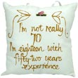 Birthday Im Not Really 70 Hand Painted Pillow