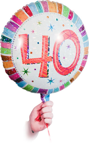 Birthday Radiant 40th Birthday Balloon