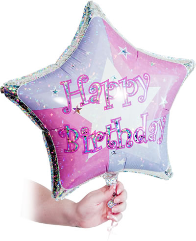 Birthday Shimmer Star Balloon