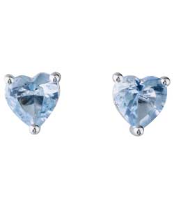 Birthstones Sterling Silver Created Aquamarine March