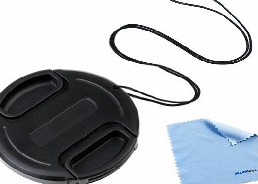  58mm Snap on Lens Cap w/Strap for FujiFilm X-A2 X-T1 X-E2 X-E1 X-M1 X-A1, HS50EXR HS20EXR HS30EXR HS25EXR or 58mm filter size Lens *with Cleaning Cloth*