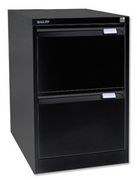 Bisley BS2E Filing Cabinet Flush-front 2-Drawer W470xD622xH711mm Black Ref BS2E-33