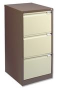 Bisley BS3E Filing Cabinet Flush-front 3-Drawer W470xD622xH1016mm Brown and Cream Ref BS3E-0506