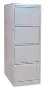 Bisley BS4E Filing Cabinet Flush-front 4-Drawer W470xD622xH1321mm Silver Ref 1643-55