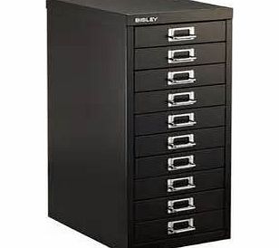 Bisley Desktop Cabinet 10 Drawer H590xW279xD380mm Steel