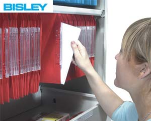 Bisley lateral filing rail grey