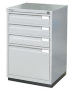 Multidrawer Cabinet 1 Filing and 3 Stationery Drawers W470xD470xH711mm Goose Grey Ref IF3