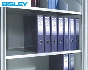 Bisley two door cupboard shelf