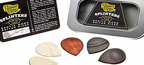 Bison Boa Splinters - Exotic Wood Guitar Picks - Multi-Tone 5 Pack