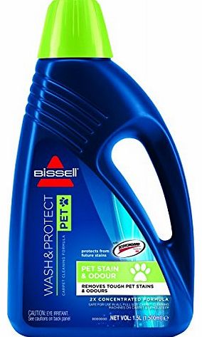 BISSELL Homecare Wash and Protect Carpet Shampoo Pet Stain, 1.5 Litre