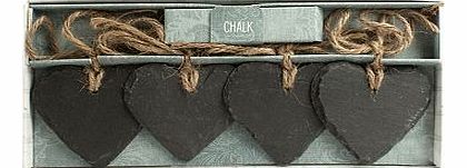 Bistro Bleu Heart Shaped Slate Place Settings