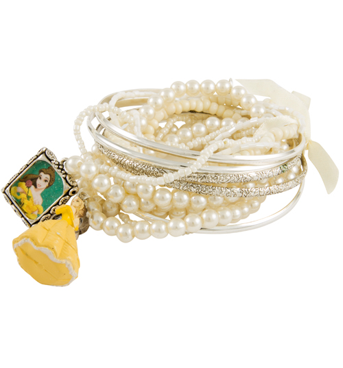 Bits and Bows Belle Pearl and Charms Stacker Bracelet from