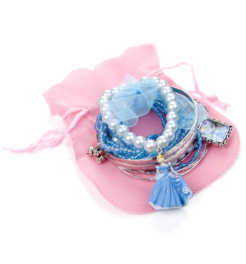 Bits and Bows Cinders Blue Pearl and Charms Stacker Bracelet