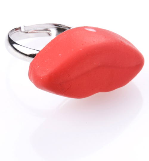 Gummy Red Lips Ring from Bits and Bows