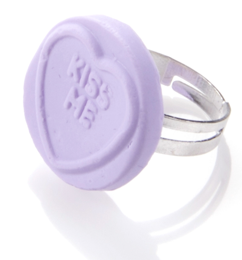 Bits and Bows Kiss Me Love Heart Ring from Bits and Bows