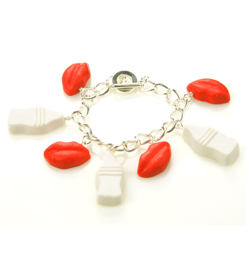 Bits and Bows Lips and Milk Bottles Bracelet from Bits and Bows