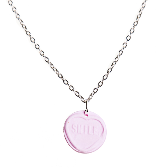 Love Hearts Smile Necklace from Bits and Bows