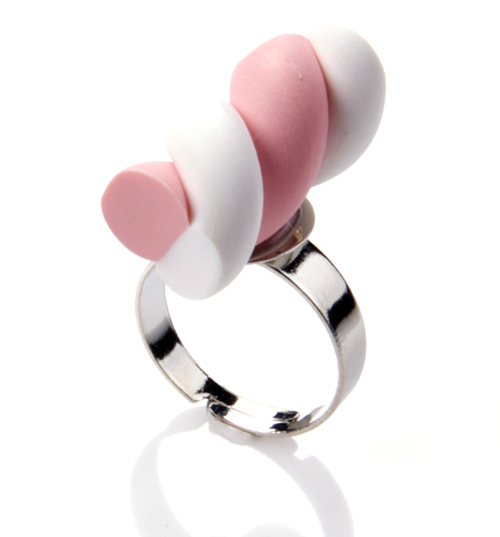 Bits and Bows Pink and White Flump Ring from Bits and Bows