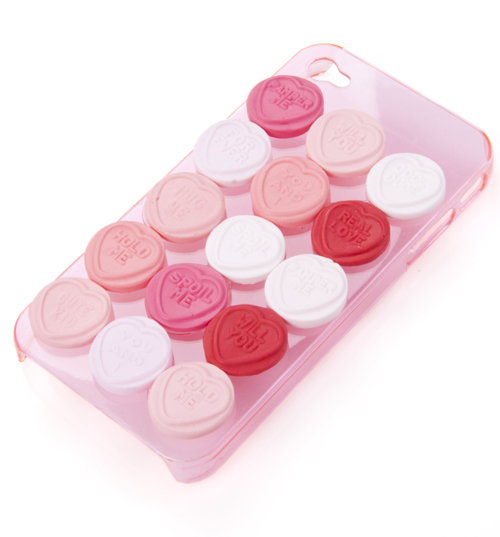 Bits and Bows Pink Love Hearts iPhone 4/4S Case