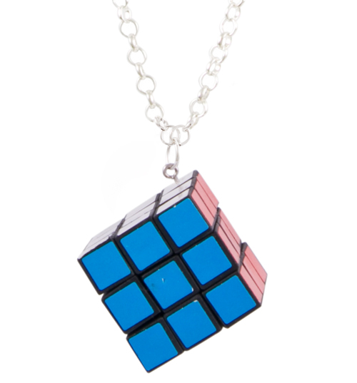 Bits and Bows Rubiks Cube 3D Necklace from Bits and Bows