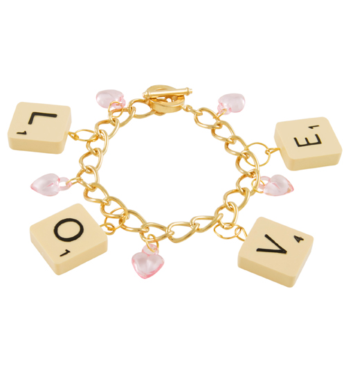 Scrabble Love Charm Bracelet from Bits and Bows