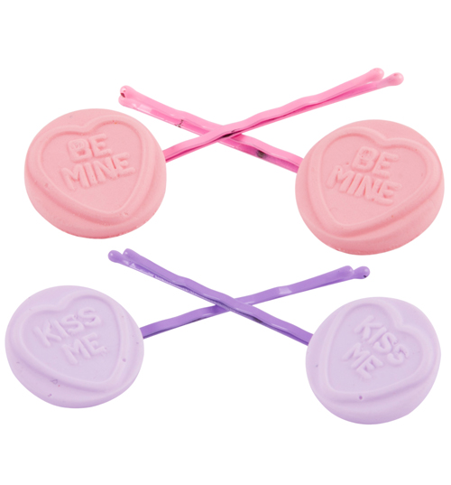Set Of Four Love Hearts Hair Slides from Bits