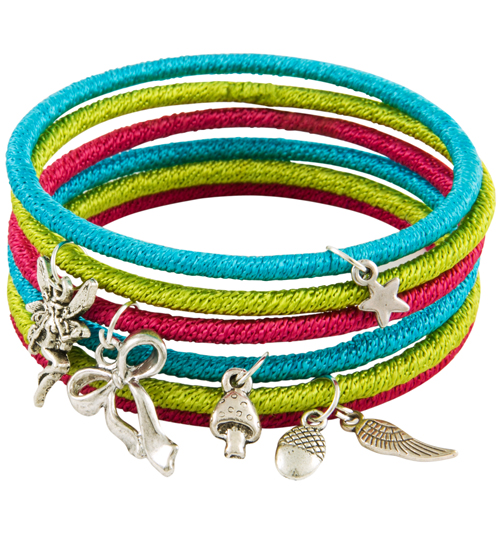 Bits and Bows Tinkerbell Multi-coloured Stacker Charm Bracelet