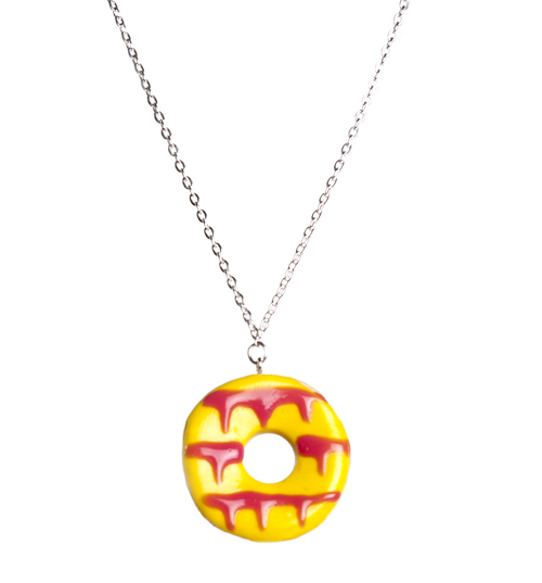 Bits and Bows Yellow Party Ring Necklace from Bits and Bows
