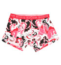 Red, Black and White Swirl Pattern Boxer Shorts